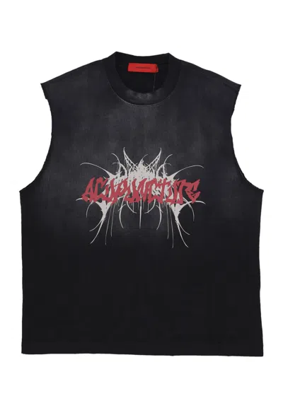 Acupuncture Men's T-shirt Sleeveless Sweatshirt Black In Black