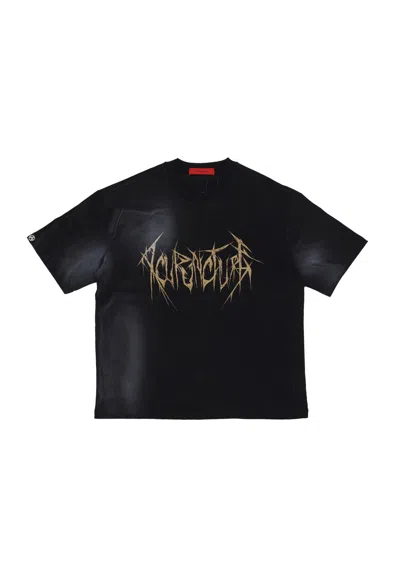 Acupuncture Men's T-shirt Knife Mark Tee Black In Black