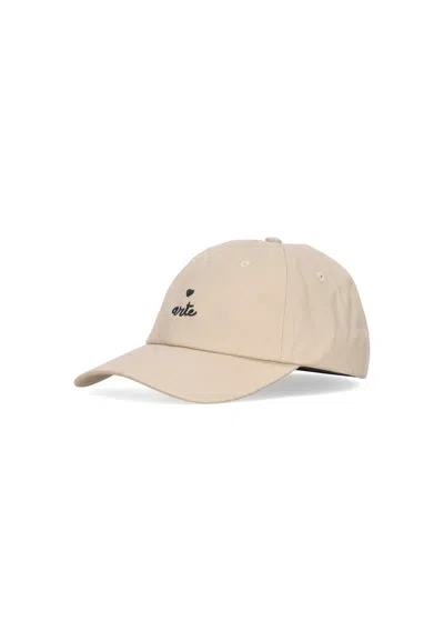 Arte Hat Visiera Curva Man Heart Logo Cap Cream
