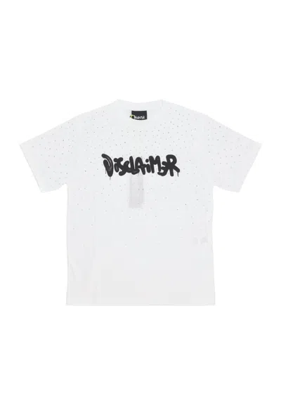 Disclaimer Women's T-shirt W Strass Tee White In Multi