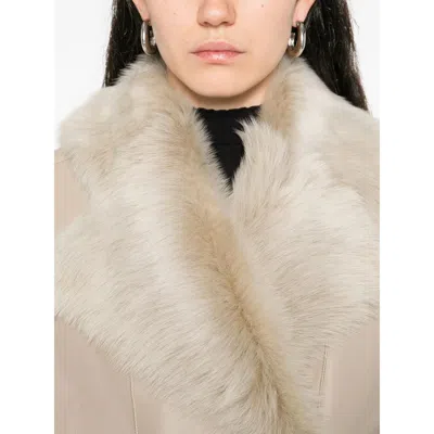 Iro Fur-trimmed Leather Vest In Neutral