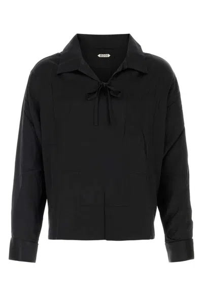 Bode Black Satin Maze Blouse