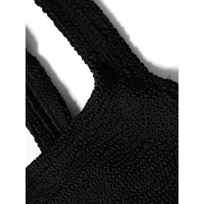 Hunza G Xandra Bikini Stretchy High-cut Swimsuit In Black