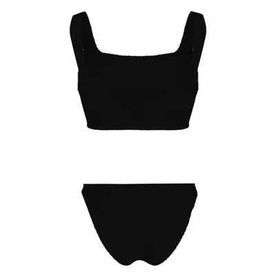 Hunza G Xandra Bikini Stretchy High-cut Swimsuit In Black