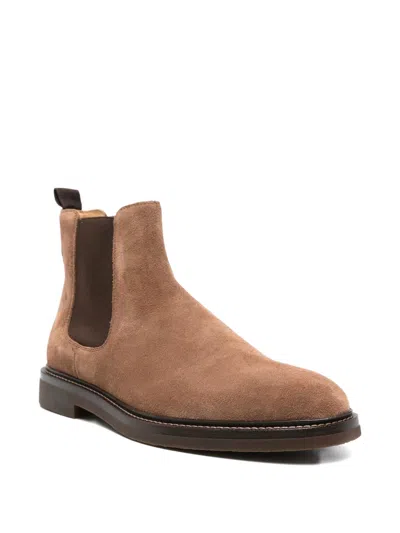 Brunello Cucinelli Ankle Boots Shoes In Brown