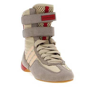 Stella Mccartney Rasant 2.0 Vegan And Mesh-trimmed Canvas High-top Sneakers In Neutral
