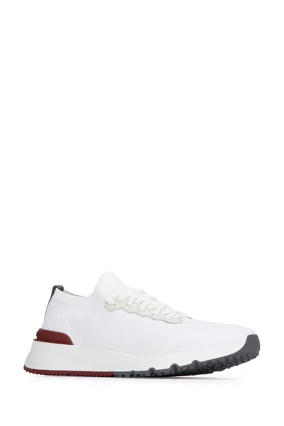 Brunello Cucinelli Leather Low-top Sneakers In White