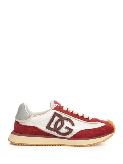Dolce & Gabbana Sneaker Bassa Dragon+crosta+vi Bianco/bianco Sneakers Bordeaux