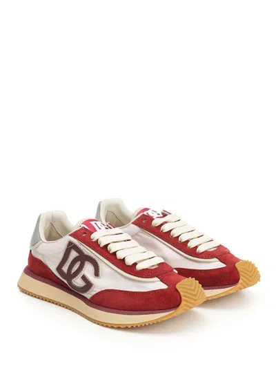 Dolce & Gabbana Sneaker Bassa Dragon+crosta+vi Bianco/bianco Sneakers Bordeaux