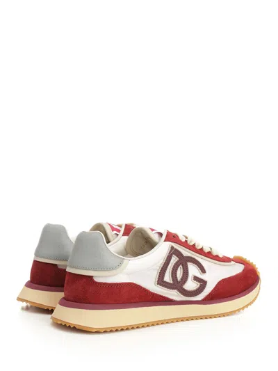 Dolce & Gabbana Sneaker Bassa Dragon+crosta+vi Bianco/bianco Sneakers Bordeaux