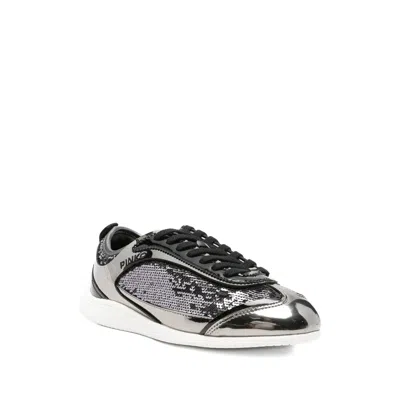 Pinko Sneakres Reby 10 With Sequins In Silver