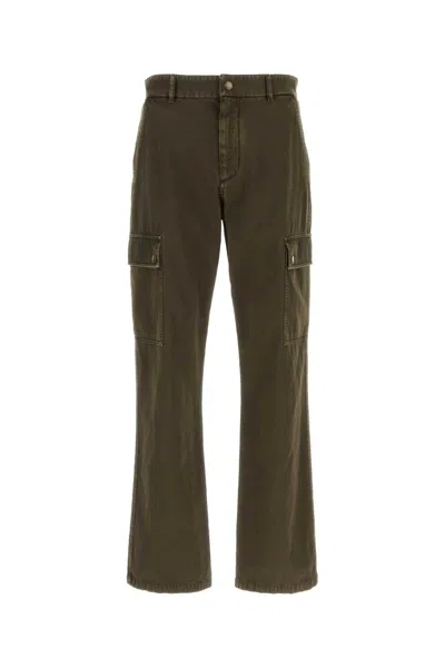 Burberry Relaxed Fit Cargo Pants With Multiple Pockets In Green