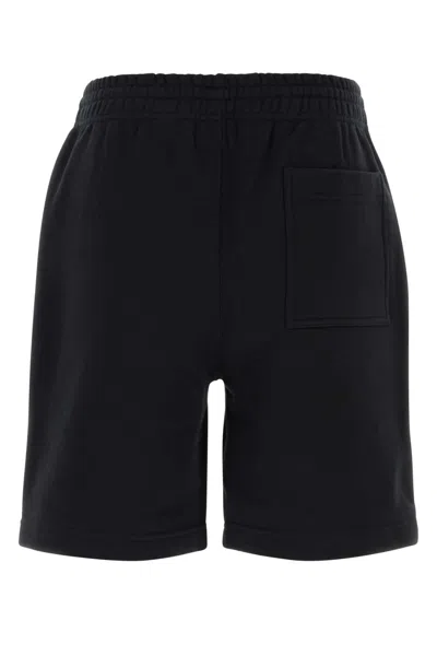 Burberry Cotton Bermuda Shorts With Back Pocket And Elastic Waistband In Black