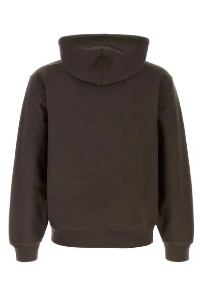 Burberry Hoodie Cotton Blend Drawstring In Brown