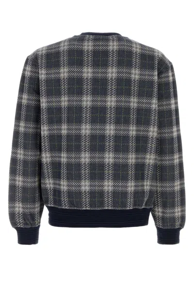 Burberry Embroidered Stretch Cotton Blend Sweatshirt In Multicolor