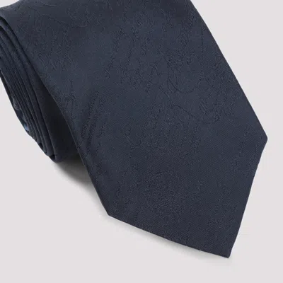 Berluti Logo Jacquard Silk Tie In Black