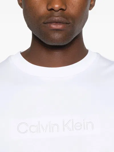 Calvin Klein T Shirt In Cotone In White