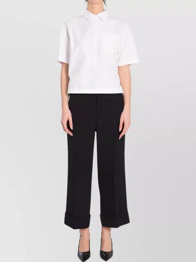 Gucci Logo-embossed Boxy Shirt With Breast Pocket In White