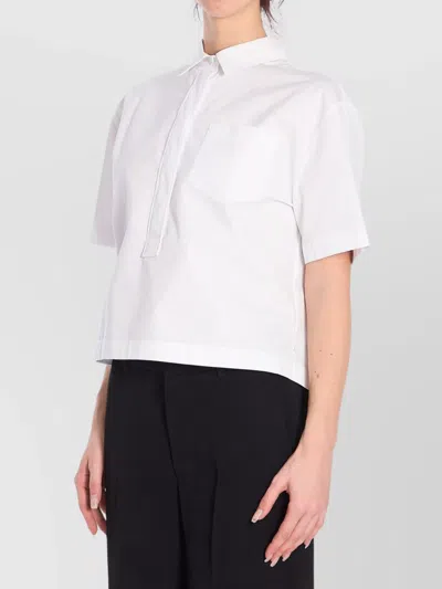 Gucci Logo-embossed Boxy Shirt With Breast Pocket In White