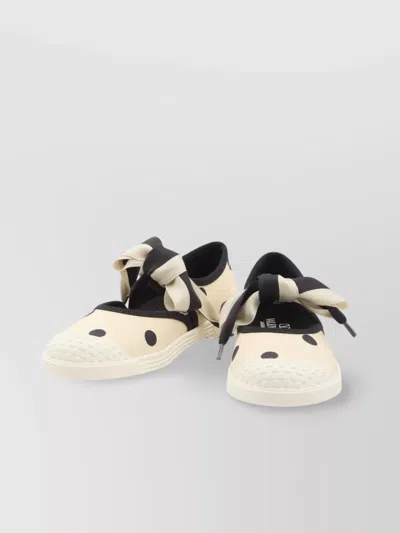 Valentino Polka Dot Ballet Flats With Contrasting Trim
