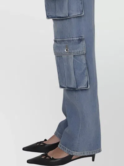 Dolce & Gabbana Multi-pocket Cargo Denim Trousers In Blue