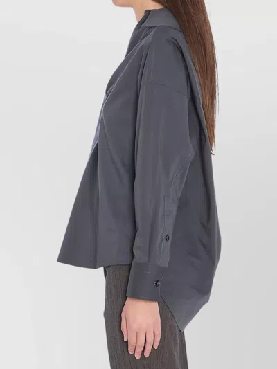 Bottega Veneta Women Cotton And Silk Shirt In Gray