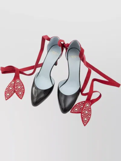 Valentino Garavani Foliefoliage Sandal With Color-block Design And Beaded Accents