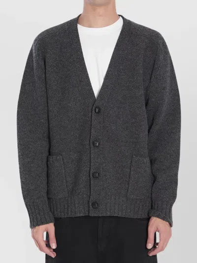 Bottega Veneta Cardigan In Lana In Gray