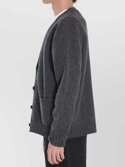 Bottega Veneta Cardigan In Lana In Gray