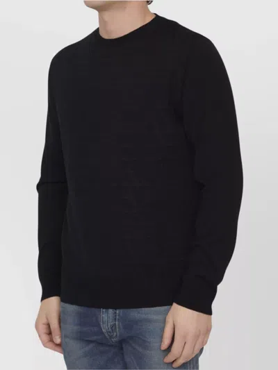 Valentino Garavani Man Sweater Black Size L Virgin Wool In Black