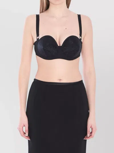 Dolce & Gabbana Silk-blend Satin Cone Bra