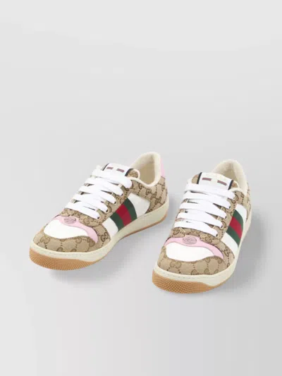 Gucci Gg Canvas Sneakers With Oval Enameled Metal