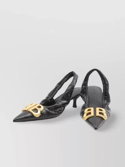 Balenciaga Pointed Toe Slingback Heels With Elasticized Opening