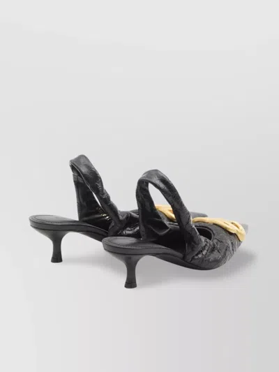 Balenciaga Pointed Toe Slingback Heels With Elasticized Opening