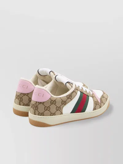Gucci Gg Canvas Sneakers With Oval Enameled Metal