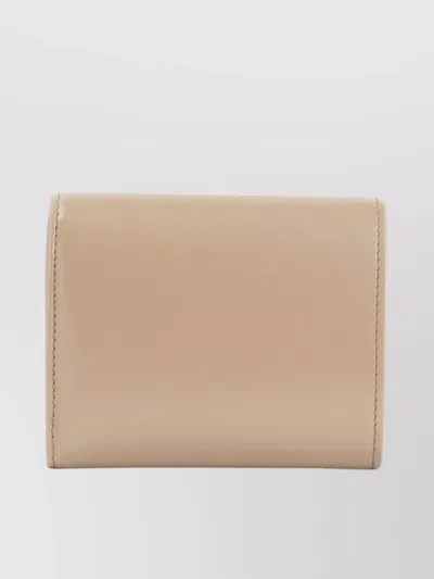 Celine Small Leather Flap Wallet With Gold-tone Hardware