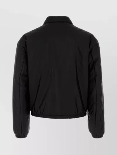 Prada Nylon Padded Jacket Elastic Cuffs In Black