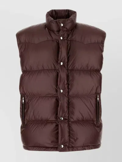 Prada Chocolate Re-nylon Sleeveless Down Jacket