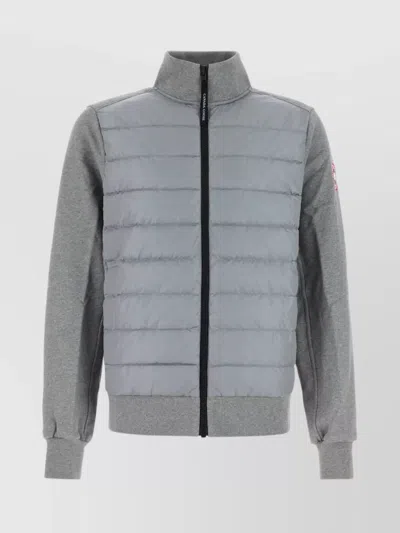Canada Goose Huron Hybridge Cardigan With Padded Front Panel In Gray