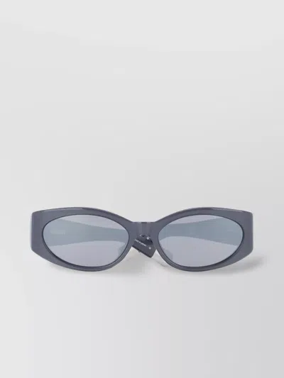 Jacquemus Oval Frame Thick Temples Sunglasses In Blue