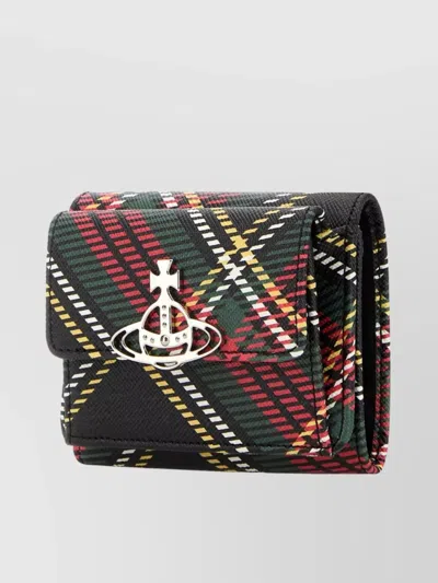 Vivienne Westwood Leather Wallet With Printed Design And Flap