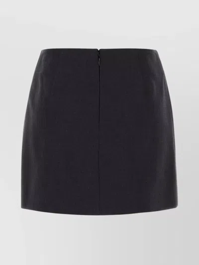 Bottega Veneta Mini Skirt In Cotton Blend With Front Pockets