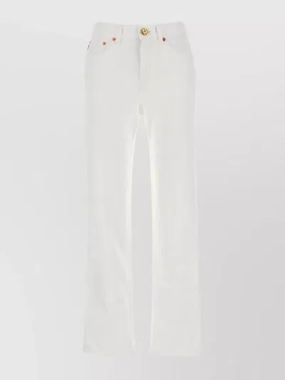 Blazé Milano Denim Jeans Featuring Belt Loops In White