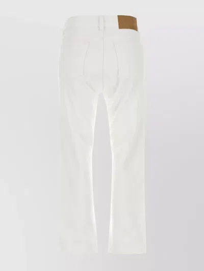 Blazé Milano Denim Jeans Featuring Belt Loops In White