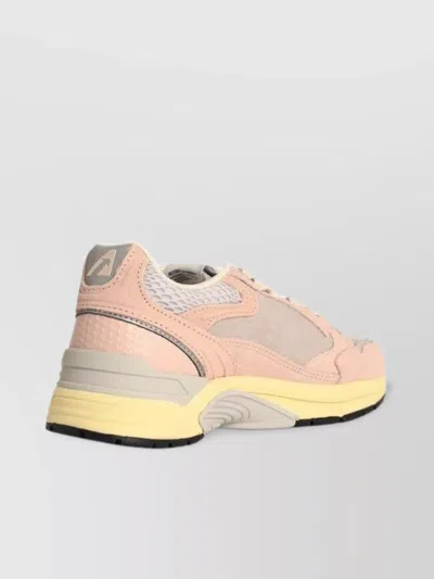 Autry 'low Hyperway' Mesh Suede Sneakers Silver