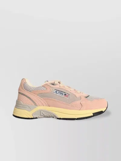 Autry 'low Hyperway' Mesh Suede Sneakers Silver