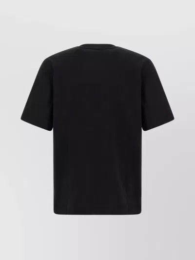 Jacquemus Black Crewneck T-shirt With Logo Detail In Black