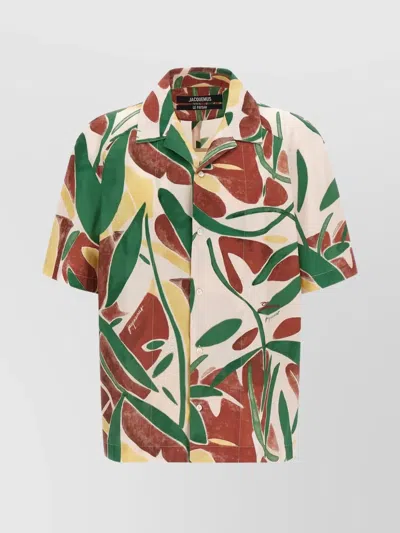 Jacquemus Fonccio Cotton Shirt With Abstract Vegetable Print