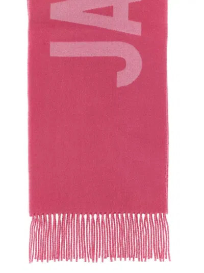 Jacquemus Soft Fringe Detail Scarf In Pink