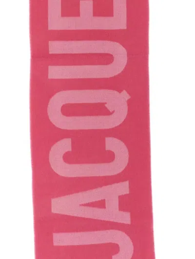 Jacquemus Soft Fringe Detail Scarf In Pink